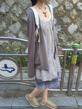 ribbon pocket cardigan