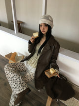 マッドヴィンテージレザーブレザー