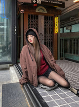 トレーキルテッドワークフードジャケット