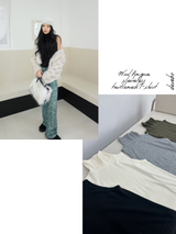 ウールアンゴラ ノースリーブ タートルネック Tシャツ