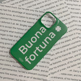 [MADE] buona fortuna clover iphone hard case
