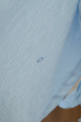Sheer Button Down Loose Shirt (Sky Blue)