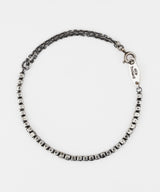 ダブルミックスチェーンブレスレット BK (925 silver)