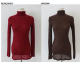 CRAYON HIGH NECK TOP (BURGUNDY)