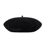 VARZAR Cursive Logo Wool Beret / Black