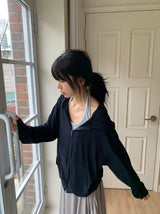 Hona Summer Loose Fit Cool Span Hood Zip-Up