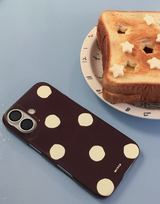 wittyドットケース (brown+yellow)