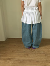 Eyelet Ruffle Crewneck T-Shirt (3color)