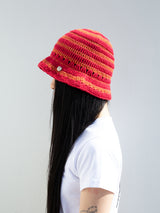 Stripe Cotton beanie-Red