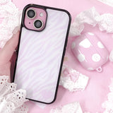 Hime zebra phone case - black glass  - standard (non-magsafe)