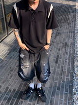 ビンテージダメージデニムハーフパンツ 2C