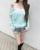 V neck layered T