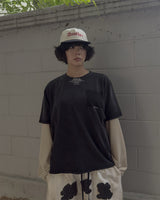 フェードアウト フェイクポケット TシャツBK