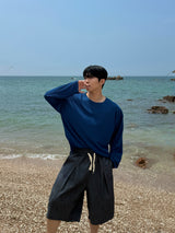Lur linen denim bermuda pants