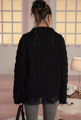 Toffee cable cardigan