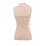 Isolde Ribbon Neck Ribbed Top