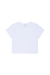White P:HEART クロップ T シャツ