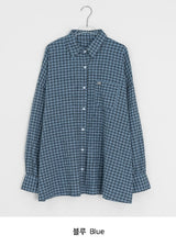 [unisex] Tail Overfit Pocket Check Shirt