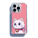 1980's Cat (Pink white) MagSafe Super Bumper Jelly Hard Case