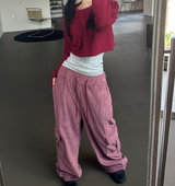 (WARMER DETAIL!) シッククロップドワイドルーズラウンドニット - 2 COLOR