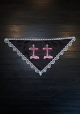 lace multi scarf - black