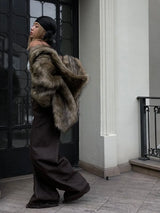 Rocxi hood fur JK [Brown]