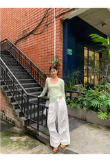 Mint Loose-Fit Layered Sleeveless T-shirt( T + sleeveless set)
