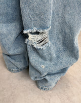 Lanes Damaged Wide Denim Pants