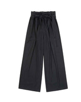 Stripe Ribbon Tied Wide Pants _ GREY