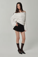 Sofie buckle pleats skirt, Black