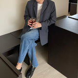ストレートフィットロングワイドジーンズ