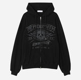 No.1095 プリンティングフードジップアップ (3color)