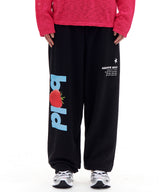 BOLD STRAWBERRY SWEAT PANTS (BLACK)