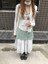 deer vintage layered skirt 