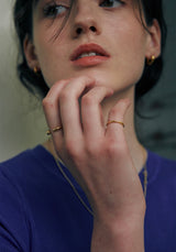 [925 silver] Cinq.silver.158 / ouvert ring (gold ver.)