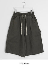 [unisex] ハシルカーペンダーバミューダバンディングパンツ