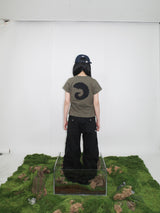 W Horn Applique Tee in Olive