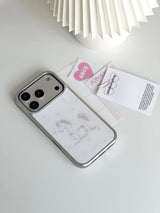 [Magsafe] ピンクポニー シルバーガラスバンパーケース