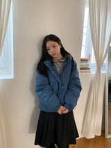 Mofui String Corduroy Padding Jumper