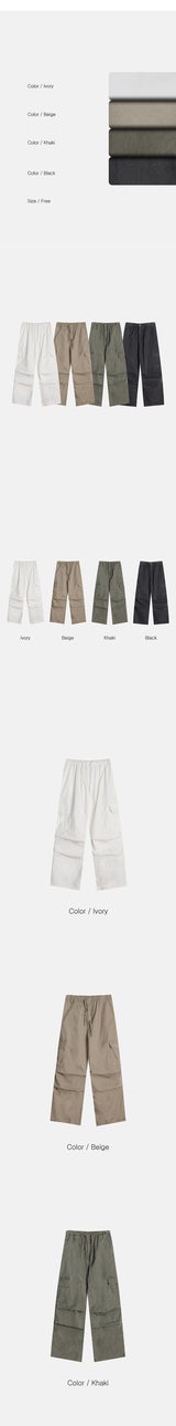 [S/S] パラシュートバンディングカーゴパンツ(4color)