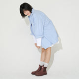 RELAXED PIN STRIPE SHIRT (SkyBlue)