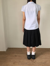 キャップスリーブピンタックブラウス (2color)