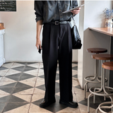 LMN Britt One-Tuck Half Banded Wide Slacks (5 colors)