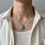 Vintage Lagoon Stone Necklace