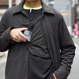 Water-repellent stretch CHEST PK SHIRT / 撥水ストレッチ チェストポケットシャツ