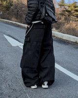 Karzen rivet cargo wide denim