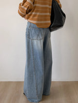 552 Cut-out Wide Denim Pants