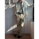 [Unisex] シックチェックオーバーフィットシャツ(3color)