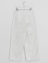 Huynh Cotton Brushed Denim Wide Pants