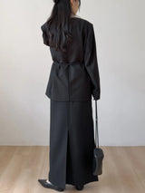 Dawson Slit Collarless Over Fit Jacket